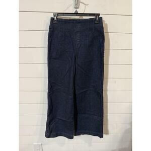 SPANX Women’s Dark Wash Denim Pull On High Rise Straight Jeans S